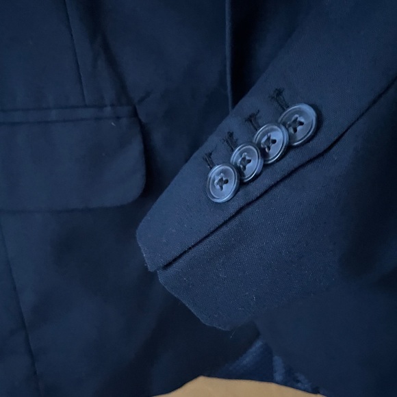 Cat & Jack 12 navy blue blazer. Polka dot inside. Exc cond - Picture 7 of 11